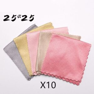 Multicolor 10PCS Glass Kitchen Cleaning Dish Cloth