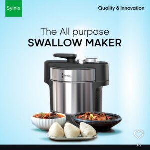Automatic cook and pound syinix swallow maker