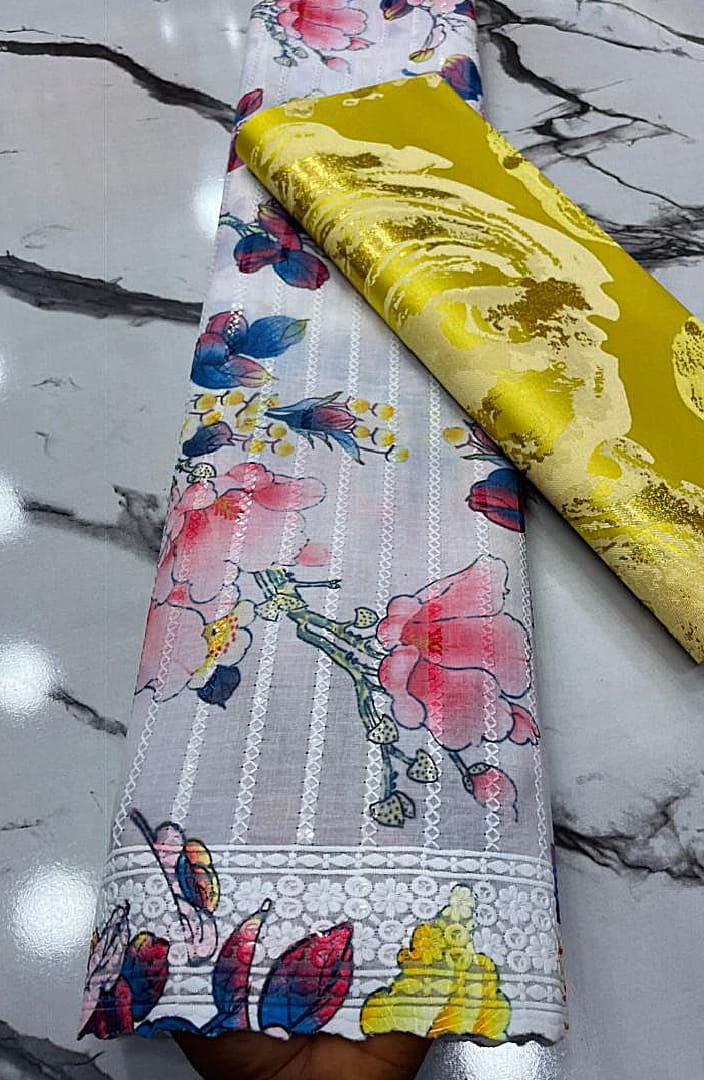 Crystal print dry lace(5 yards) - Image 2