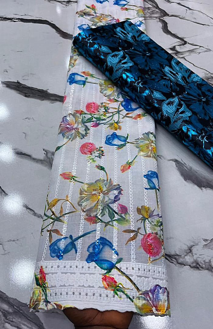 Crystal print dry lace(5 yards)