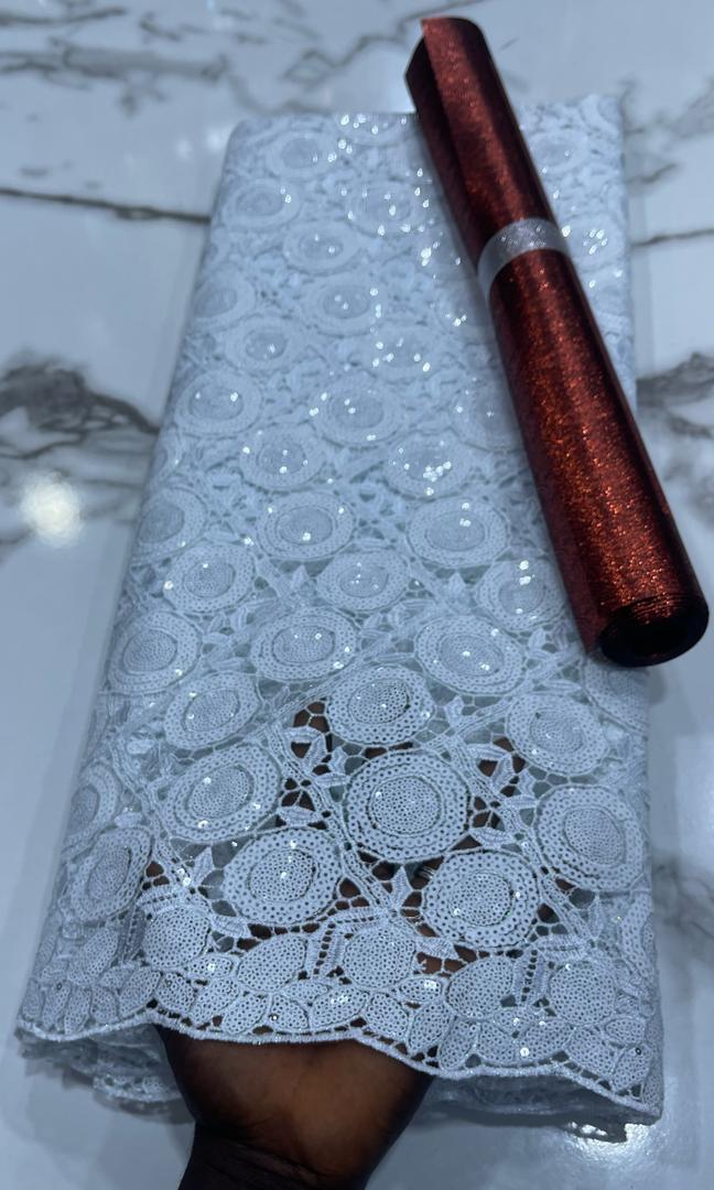 Lace Lace(Aso ebi) with different colours 5 yards