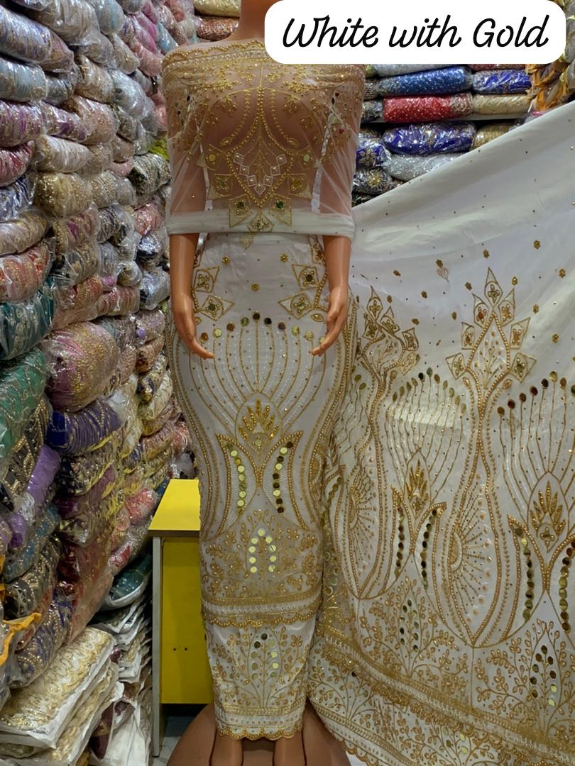 Net on Raw Silk Indian Gorge - Image 3