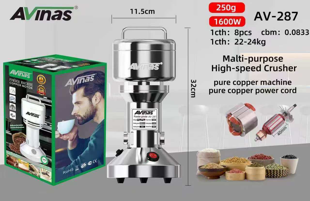 Avinas 250 Gram, 1600 Watts Multi-Purpose High-Speed Crusher with Pure Copper Coil