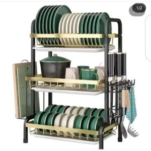 Black and Gold Dish Rack