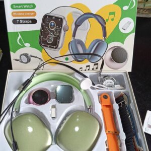 D- P9-7 straps,head phones, separate loud speaker 3 in 1 multiple charger, typec ,USB,and iPhone, smart Watch