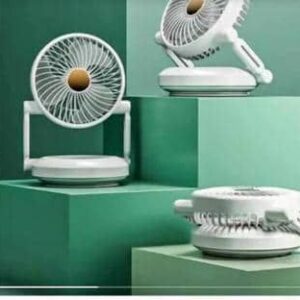 Portable rechargeable rotating fan
