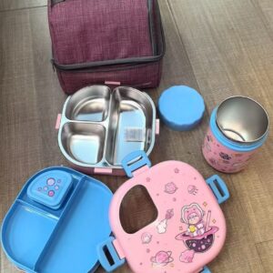 Round 3 partition insulated lunch pack with extra cup