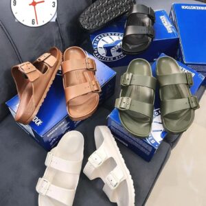 BIRKENSTOCK RUBBER SLIDES