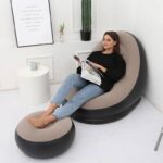 Manual pump inflatable sofa chair